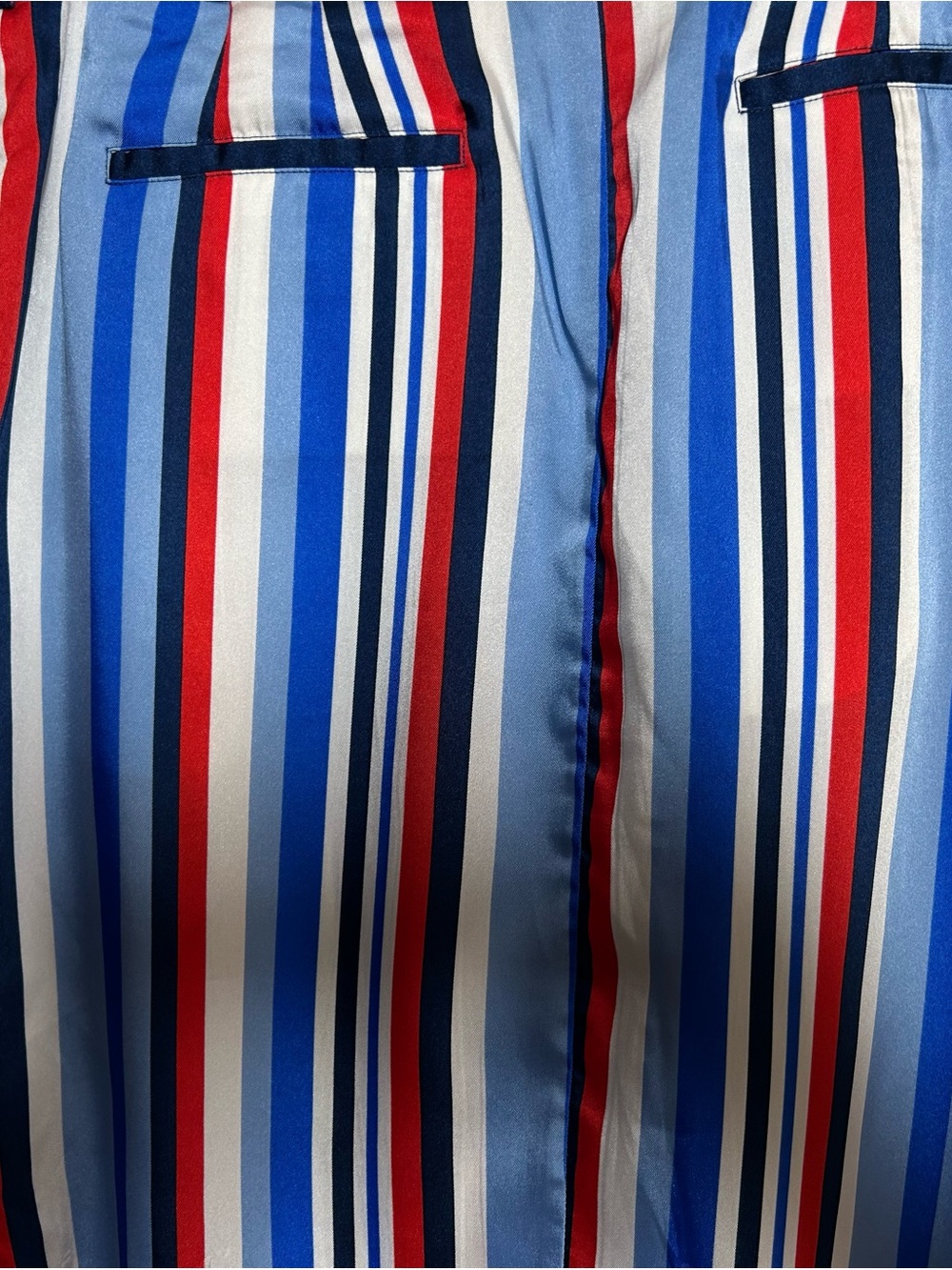 Lauren Ralph Lauren Striped Midi Skirt Size 8 Tie Waist Nautical Preppy Chic - Picture 14 of 15